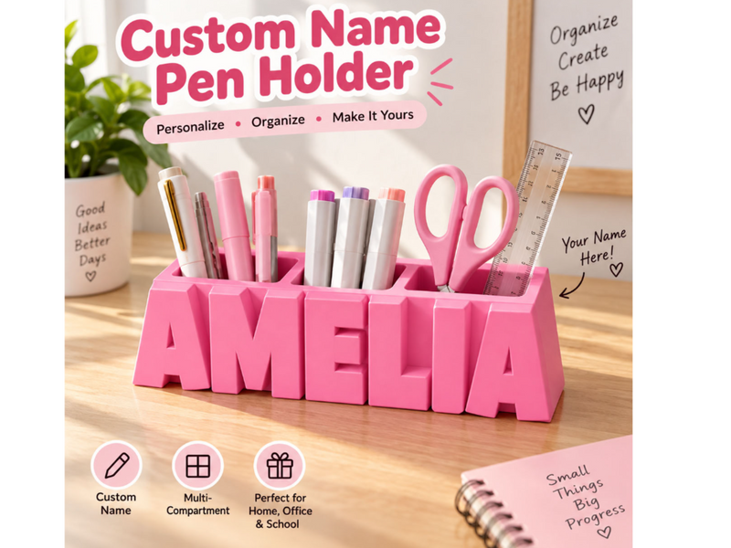 Personalized Custom Name Pen Holder