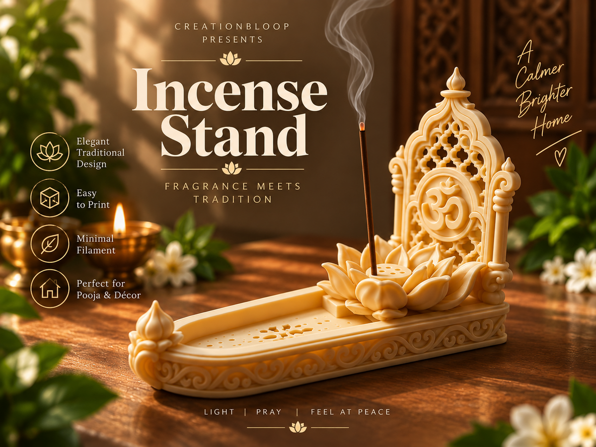 Lotus Om Incense Stand