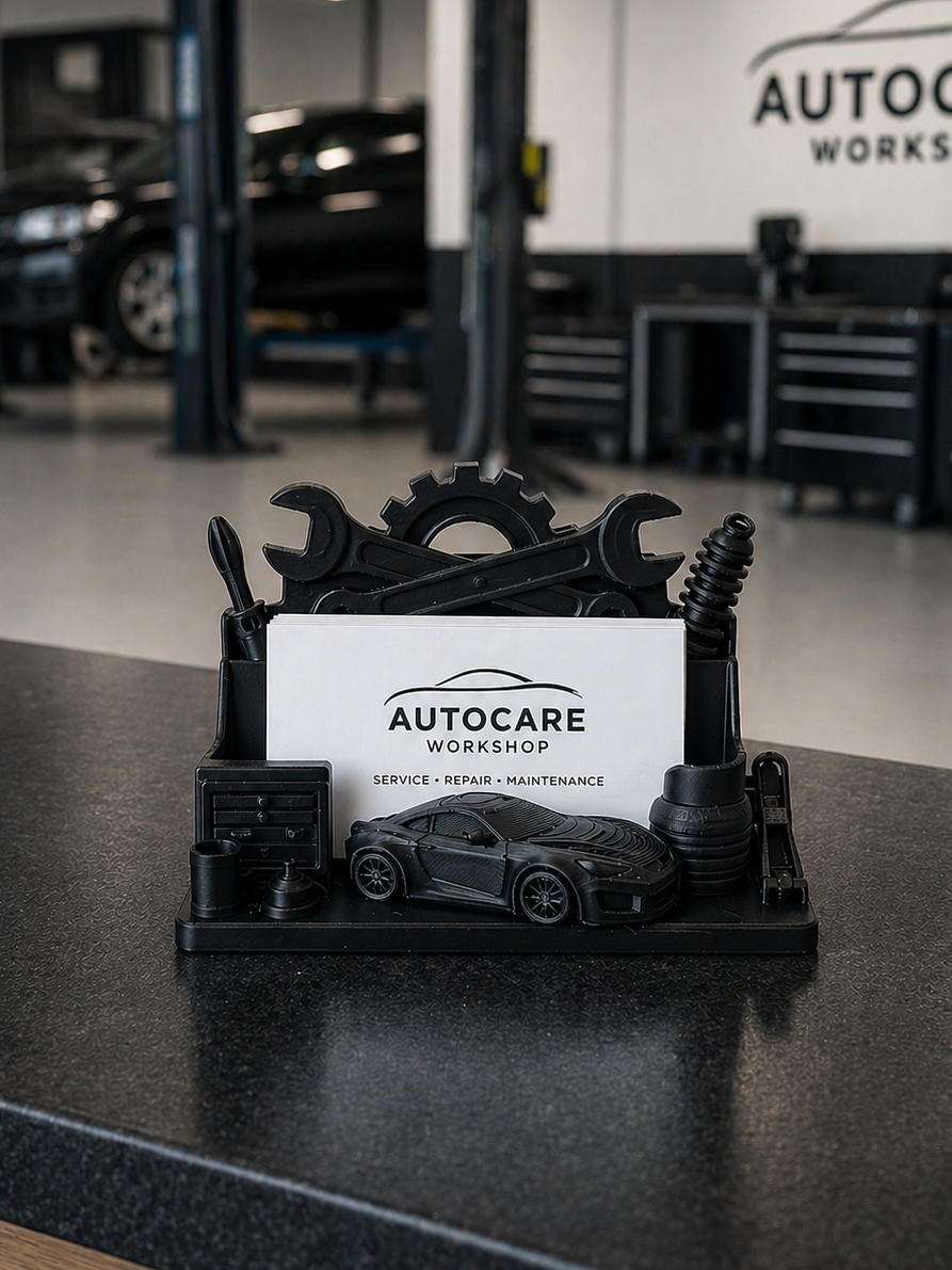 Business Card Holder - Car Mechanic