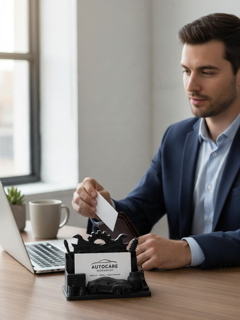 Business Card Holder - Car Mechanic