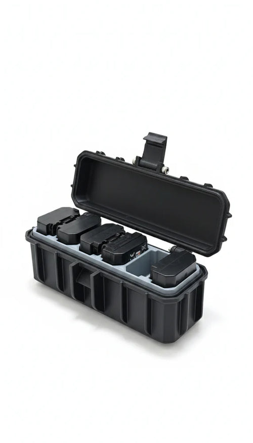 6 Slot-Camera Battery Case | Rugged Style| Battery Storage Case |