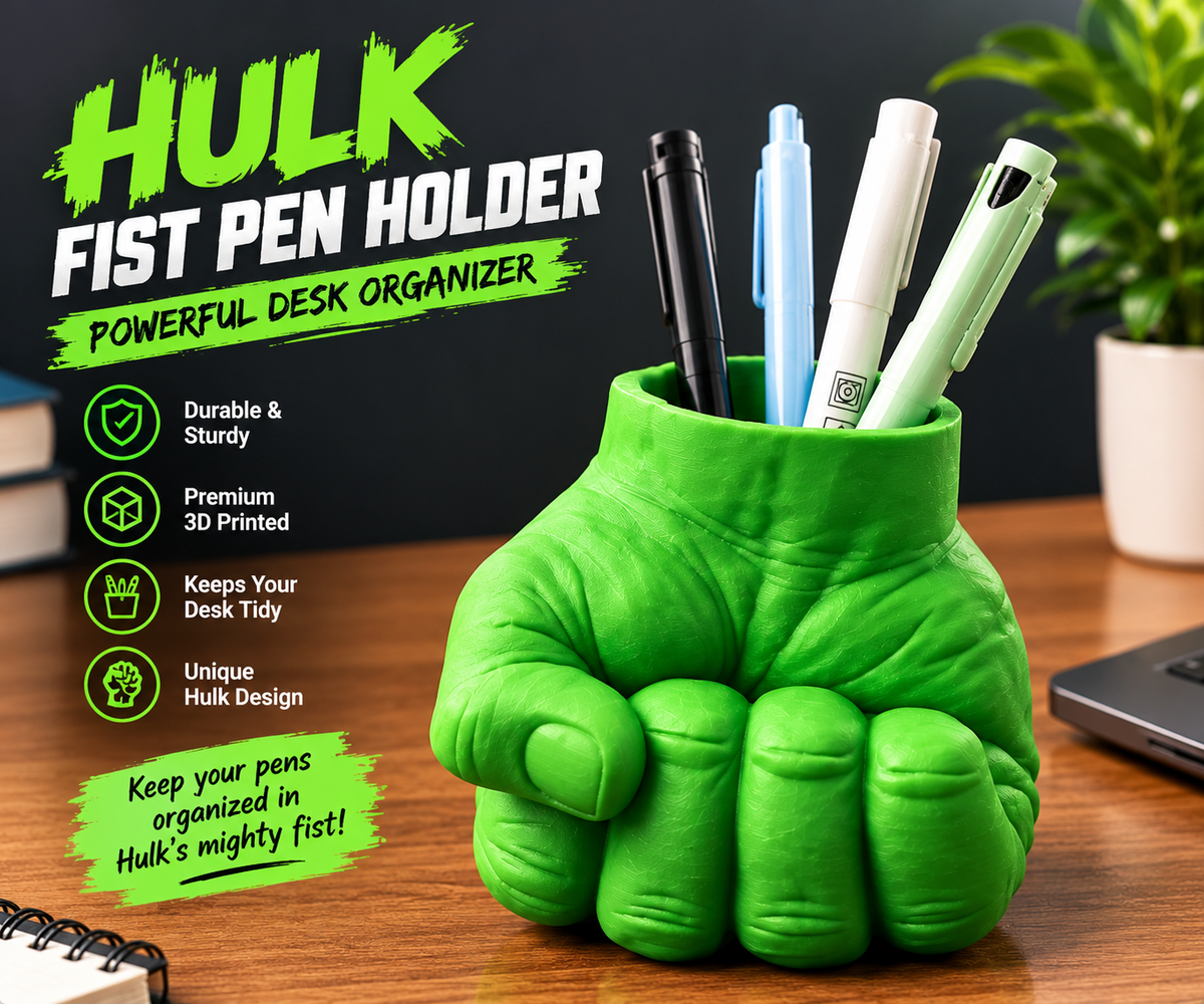 Hulk Fist Pen Holder – Powerful Desk Organizer
