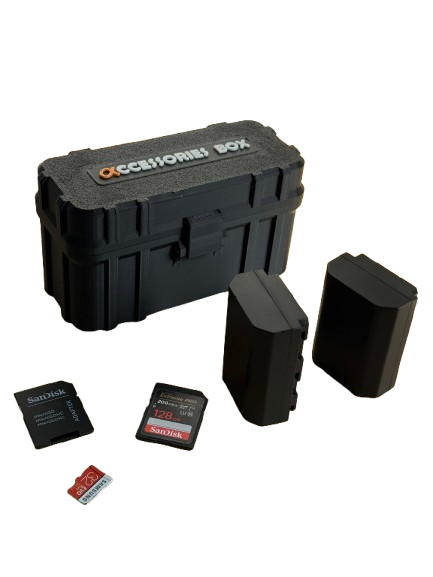 Sony accessories box for FZ-100 baterry and SD